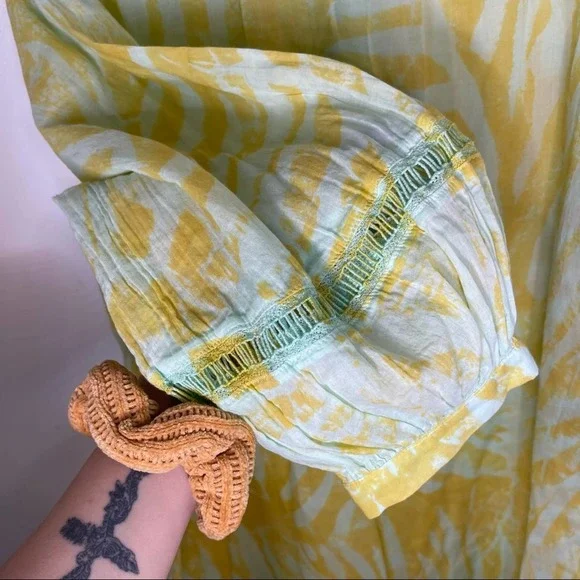 Johnny Was Women's Yellow X Amanda Bond Emilia Midi Dress NWT SZ M/L - Picture 5 of 9